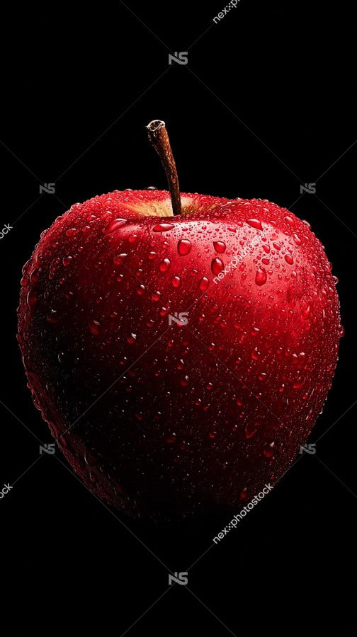Red Apple With Water Droplets — Stock Photo