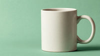 A White Coffee Mug Is Placed On A Table 3 — Stock Photo