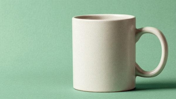 A White Coffee Mug Is Placed On A Table 3 — Stock Photo