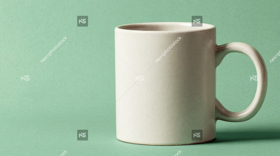 A White Coffee Mug Is Placed On A Table 3 — Stock Photo