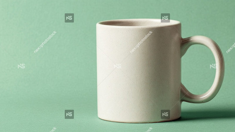 A White Coffee Mug Is Placed On A Table 3 — Stock Photo