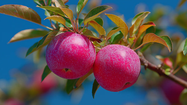 A Close Up Of A Tree With Pink Peach Blossoms Against A Blue Sky Background — Stock Photo