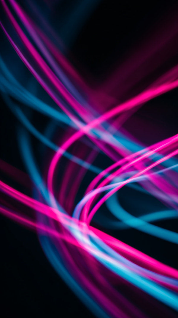 Colorful Abstract Light Show With Vibrant Hues And Dynamic Patterns Set Against A Dark Background — Stock Photo