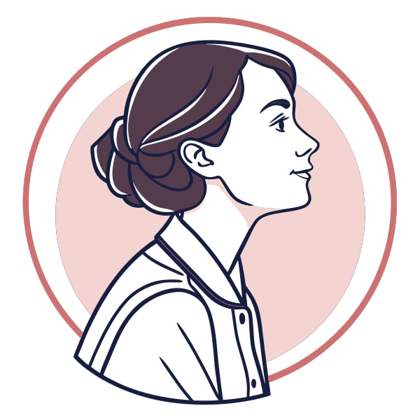 Depicts A Woman In A Side Profile View Captured In A Portrait Style Illustration — Stock Vector