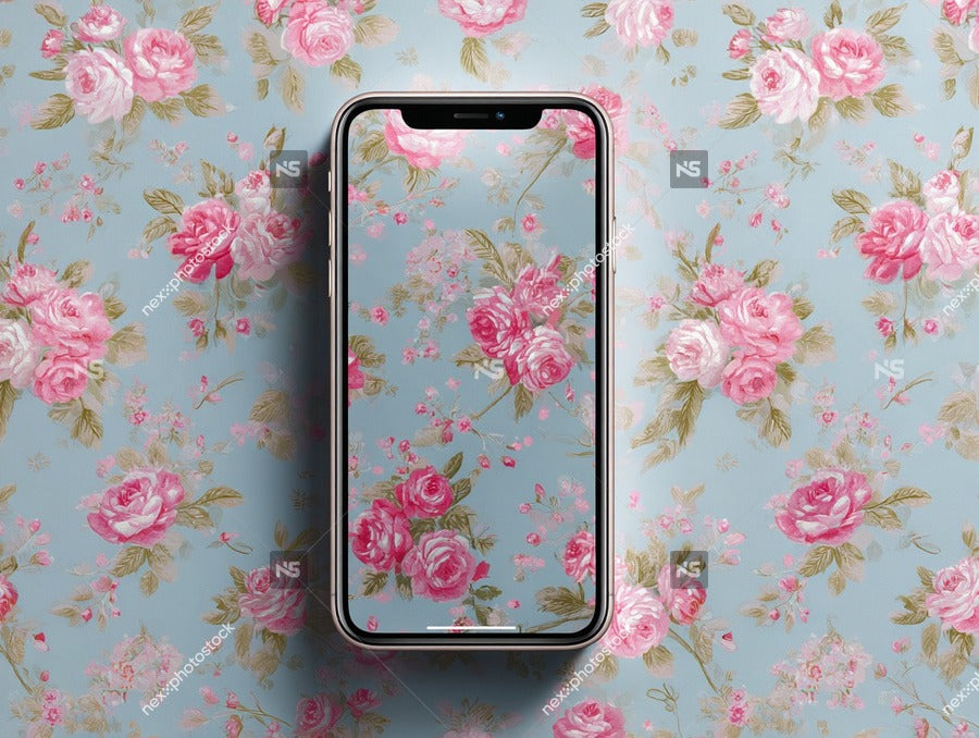 Flower Patterned Phone Case With Pink Flowers — Stock Photo