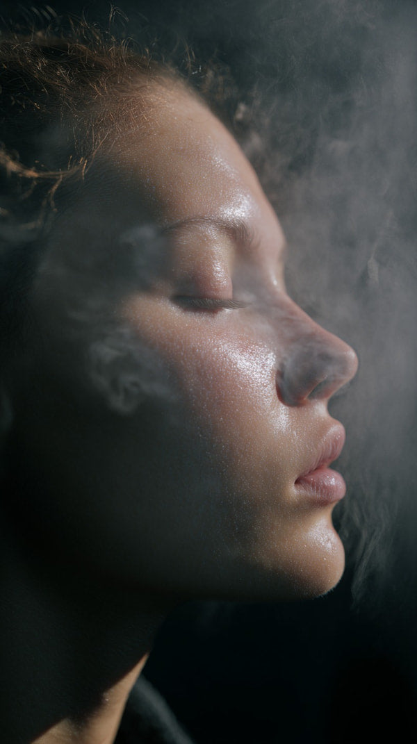 Human Portrait With Smoke Effect — Stock Photo