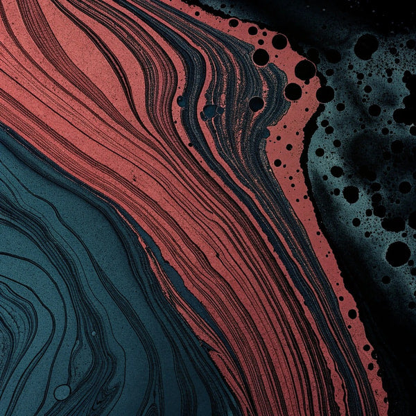 Abstract Art With Vibrant Red And Contrasting Black Swirls Creating A Dynamic And Visual Experience — Stock Illustration