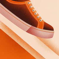 Red And White Sneaker — Stock Illustration