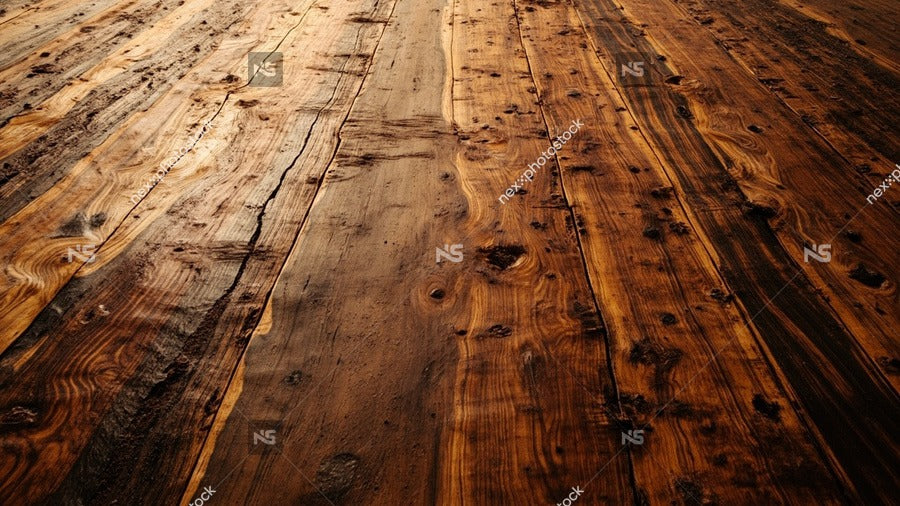 Showcases A Close Up View Of An Old Wooden Floor Exhibiting Signs Of Wear And Tear — Stock Photo