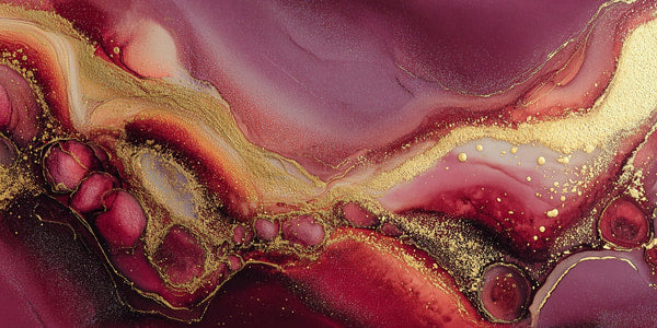 Abstract Art With Gold Foil Accents — Stock Photo
