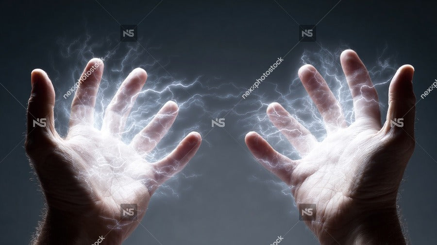 Glowing Hands In A Dark Background — Stock Photo