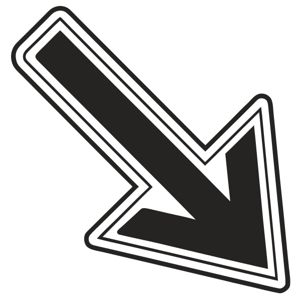 Black And White Arrow Pointing To The Right — Stock Vector