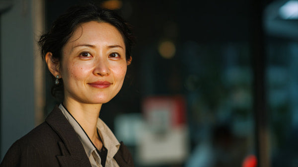 Asian Woman Posing For A Portrait In A Restaurant Setting — Stock Photo