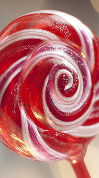 Red And White Swirled Lollipop — Stock Photo