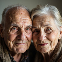 Aged Couple Posing For A Portrait — Stock Photo