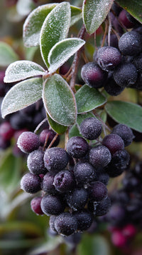 Frosted Berry Bush — Stock Photo