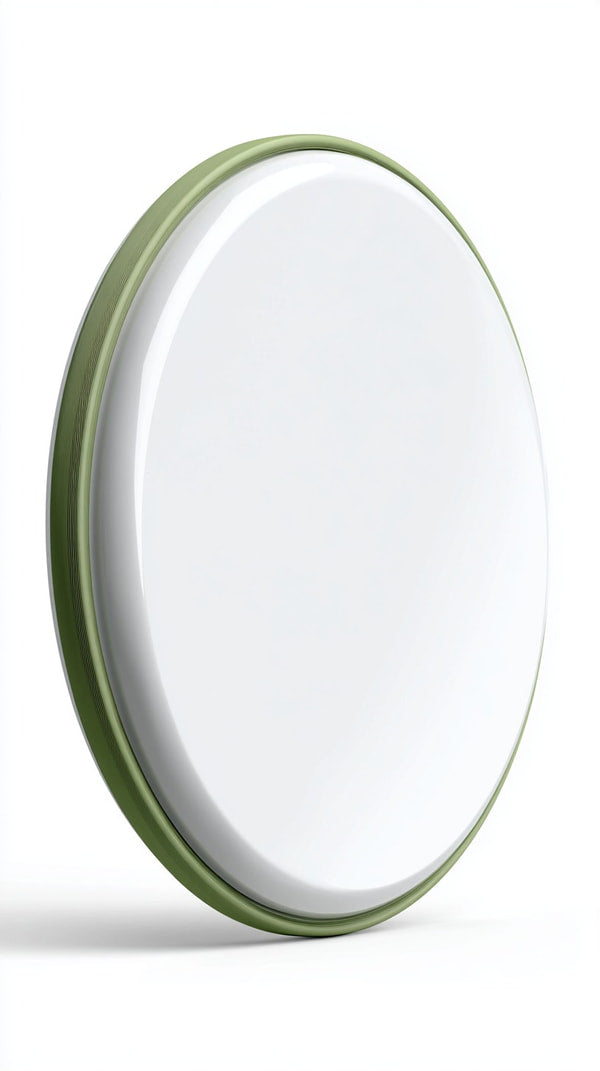 An Oval Shaped White Object With A Green Border Is Visible — Stock Photo