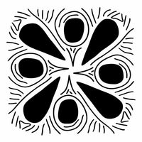 Displays An Abstract Pattern Consisting Of A Symmetrical Arrangement Of Curved Lines That Create A Circular Motif — Stock Vector