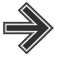 Displays A Black And White Arrow Sign Which Is An Abstract Representation Of A Directional Indicator — Stock Vector