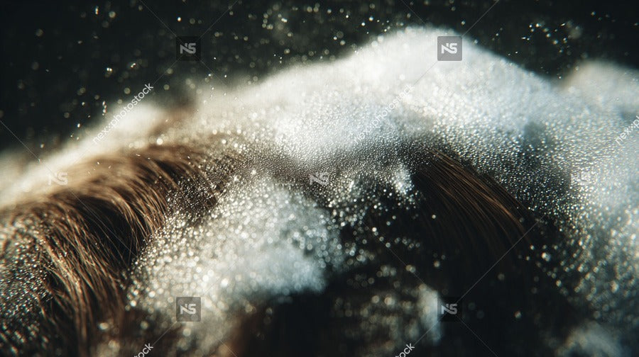 Close Up Of A Snowy Landscape With A Focus On The Texture And Detail Of The Snow — Stock Photo