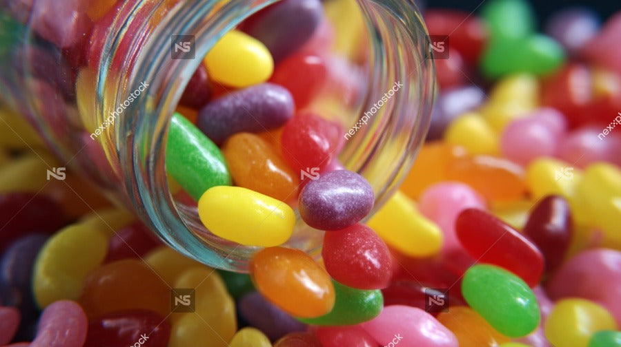 Colorful Candy In Jar — Stock Photo
