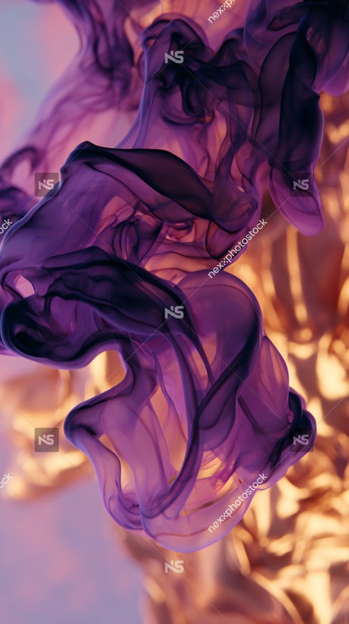 Vivid Purple Smoke In A Close Up Image With A Dark Background And Backlit Lighting — Stock Photo