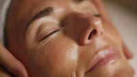 A Close Up Photograph Of A Person S Face Focusing On Their Eyes And Facial Features — Stock Photo