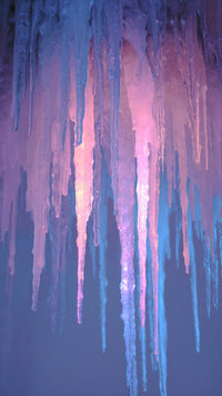 Artificial Ice Sculpture Resembling A Waterfall — Stock Photo
