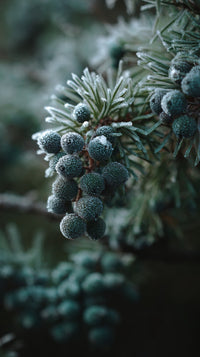 Snow Covered Pine Branch — Stock Photo