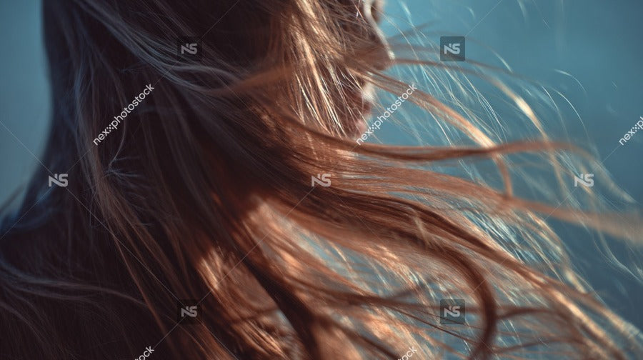 A Person With Long Red Hair Is Captured In Motion Creating A Dynamic And Energetic Image — Stock Photo