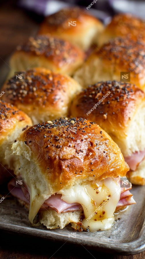 Cheese Sandwiches In A Row — Stock Photo