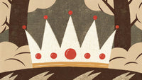 A Crown Of Candles With Red Wax Dripping From The Tips Set Against A Backdrop Of Trees And A Blue Sky — Stock Illustration