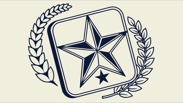 Logo Of A Star Shaped Emblem With Laurel Leaves And The Word Star Inscribed On It — Stock Vector