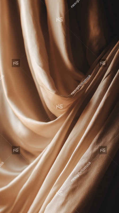 Close Up Of A Textured Fabric With Soft Lighting Showcasing The Intricate Details And Folds Of The Material — Stock Photo