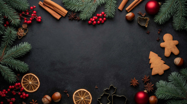 A Festive Christmas Wreath With Gingerbread Cookies Candy Canes And Pine Cones On A Dark Background — Stock Photo