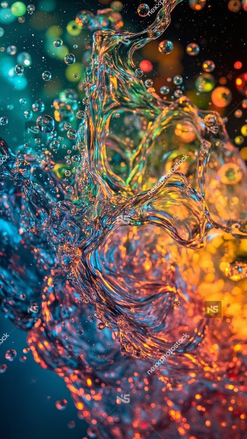 Colorful Water Splash — Stock Photo