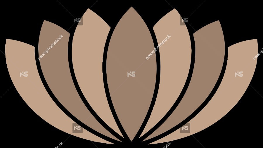 Floral Pattern Design With A Symmetrical Circular Motif A Combination Of Light And Dark Brown Tones — Stock Vector