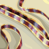 Colorful Ribbon Curling On Surface — Stock Vector