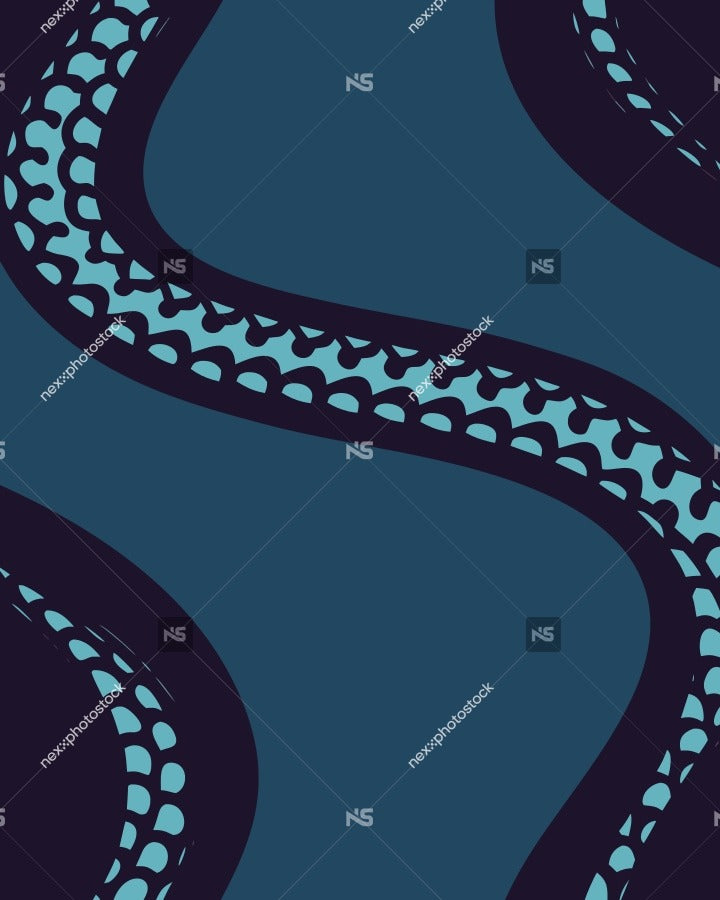 Abstract Design With Blue And White Colors A Wavy Pattern That Resembles A River Ocean Wave — Stock Vector