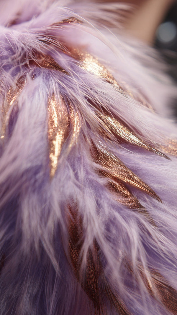 Showcases A Close Up View Of A Purple Feather Boa Which Is Part Of A Fashion Accessory Clothing Item — Stock Photo