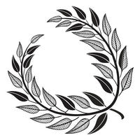 Black And White Laurel Wreath — Stock Vector