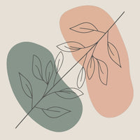 Floral Leaf Design With A Minimalist Color Palette A Combination Of Pink And Green Leaves Against A White Background — Stock Vector