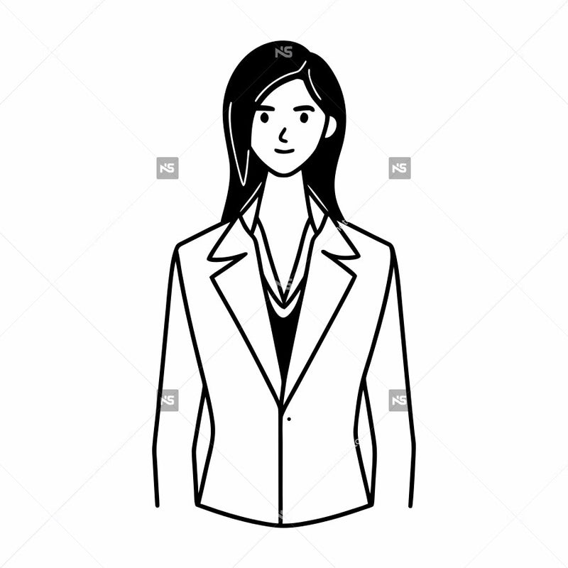Woman In A Suit — Stock Vector