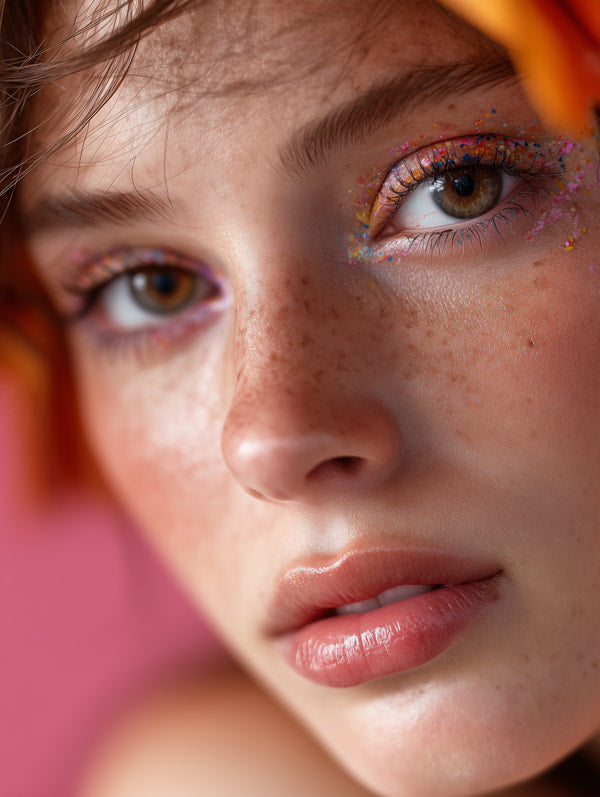 Woman With Colorful Makeup — Stock Photo