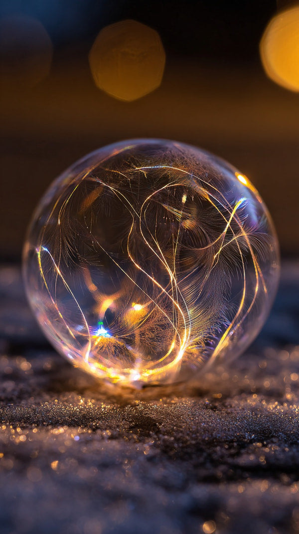 A Glowing Bubble On The Ground — Stock Photo