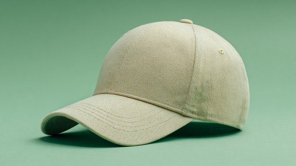 Tan Baseball Cap With Gold Logo — Stock Photo