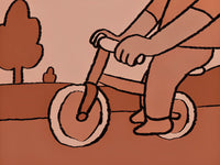 A Man Riding A Bicycle — Stock Illustration