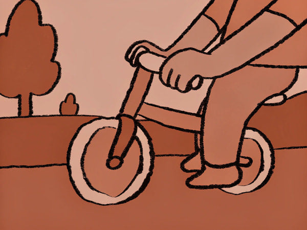 A Man Riding A Bicycle — Stock Illustration