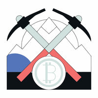 Displays A Graphic Design That Incorporates Symbols Associated With Mining Such As Pickaxes And A Mountain Peak Along With A Representation — Stock Vector