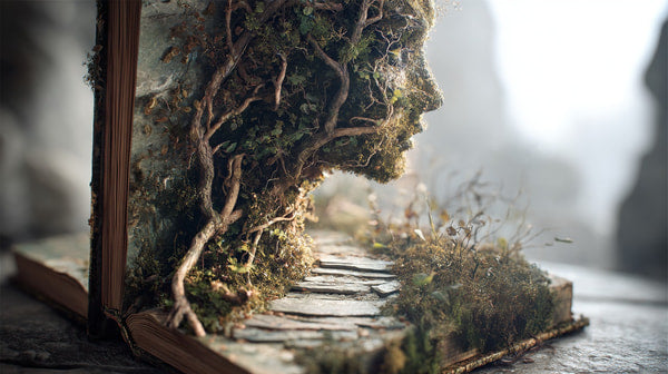 A Whimsical Tree Like Sculpture Crafted From A Combination Of Natural And Artificial Materials Stands As An Intricate Centerpiece — Stock Photo
